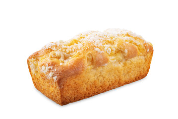 Apple cake on a white isolated background