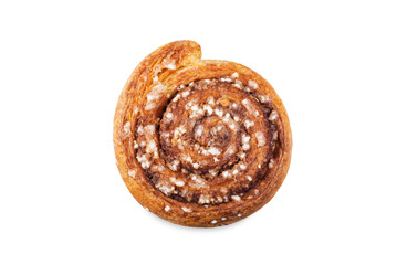 Cinnamon roll buns on a white isolated background