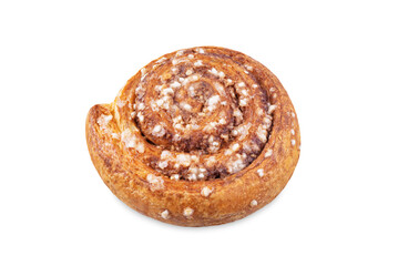 Cinnamon roll buns on a white isolated background