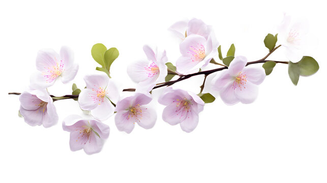 branch of lovely rose Japanese cherry blossoms