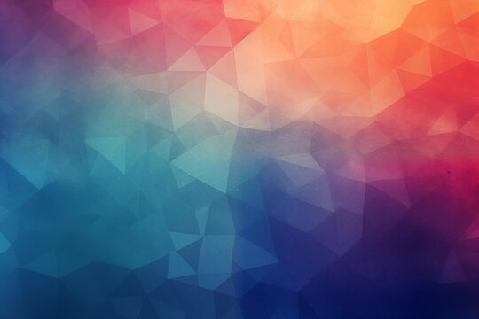 Abstract colorful polygonal background. Triangular low poly style. Ai generated.