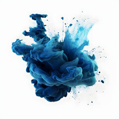 Mesmerizing abstract shapes of blue in liquid form.