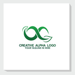 alpha logo design vector, business logo inspiration