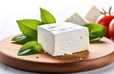Tasty feta cheese with herbs