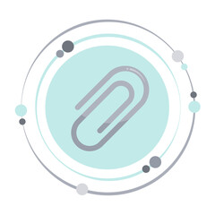 Paperclip link vector illustration graphic icon symbol