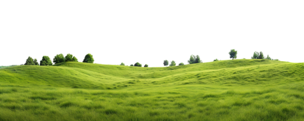 Green hills lanscape cut out