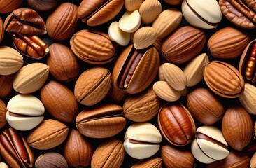 Collection of nuts and dried fruits