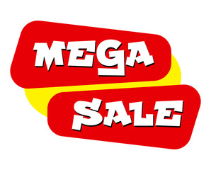 Mega Sale sticker,sign,label,stamp,banner. Stock vector