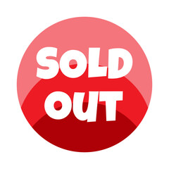 Sold out red sticker,sign,label,stamp,banner. Stock vector