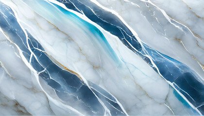 White translucent marble with blue streaks. white Bluish transparent onyx gemstone texture background