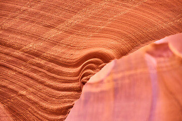 Sandstone Erosion Patterns in Antelope Canyon, Intimate Perspective