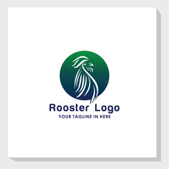 rooster logo design vector, animal logo inspiration