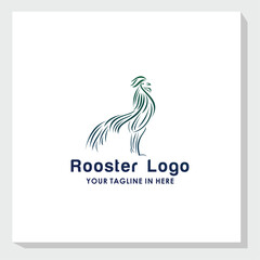 Fototapeta na wymiar rooster logo design vector, animal logo inspiration