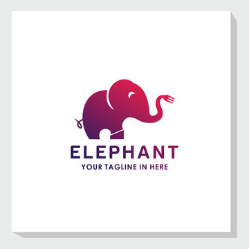 elephant logo design vetor, animal logo inspiration