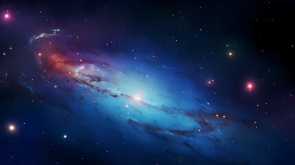 Fototapeta na wymiar Space galaxy background, 3D illustration of nebulae in the universe