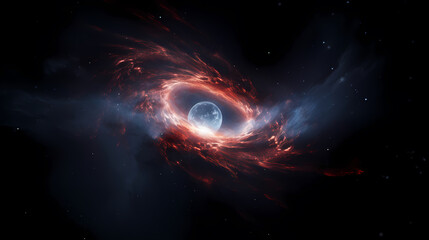 Fototapeta premium Space galaxy background, 3D illustration of nebulae in the universe