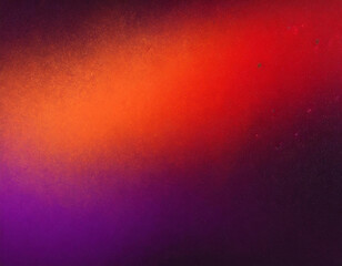 Red orannge violet glow blurred abstract gradient on dark grainy background, glowing light, large banner size