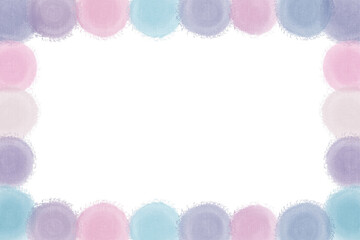 Abstract Pastel Symmetry - A Soft-Hued Dots Encircling a White Blank Canvas