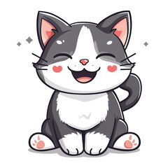 cute cat illustration isolated