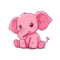 Fototapeta premium elephant baby isolated