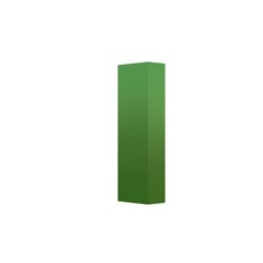 3d green grass font alphabet I