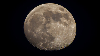 Vista de la luna desde un telescopio - obrazy, fototapety, plakaty