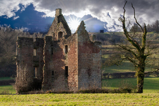Gilbertfield Castle is a ruined 17th-century castle in South Lanarkshire, Scotland. UK. It is located on the north slope of Dechmont Hill, just outside Cambuslang, to the south-east of Glasgow. 