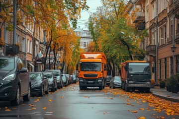 A Truck Parked on the Side of the Road