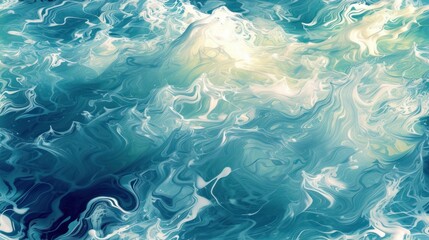 Naklejka premium a close up of a blue and green background with a white and yellow swirl on the left side of the image and a green and white swirl on the right side of the left side of the image.