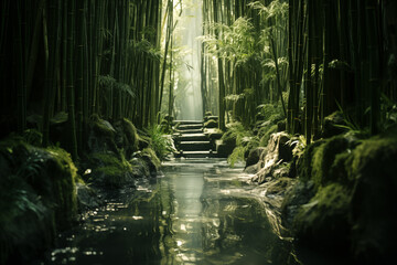 Bamboo tree in the forest. Earth Day