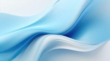 Fototapeta premium Blue and white abstract background with a wave. Generative AI.