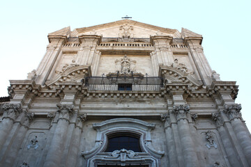 Fototapeta na wymiar Church of Saint Benedict in Catania, Italy, Sicily