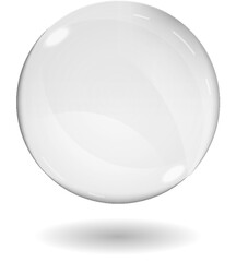 Crystal Clear Sphere - A Perfectly Round, Transparent Glass Ball Reflecting Light and Purity, Ideal for Various Design Concepts and Visual Projects
