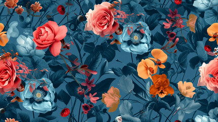 Floral DreamScape Blue Rose