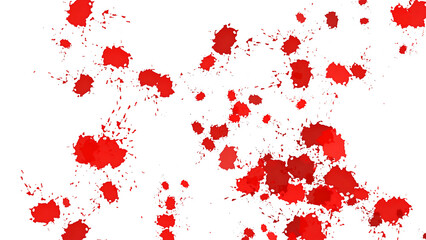 Abstract blood splash isolated on transparent background