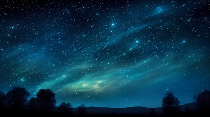 Fototapeta premium Countless stars twinkle in the night sky