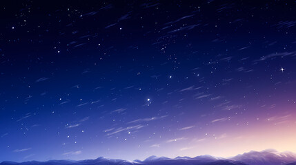 Mysterious star themed gradient background with countless twinkling stars