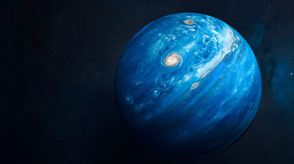 Vista de neptuno desde un telescopio  - obrazy, fototapety, plakaty