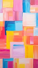 fun colorful squares tile art, ai