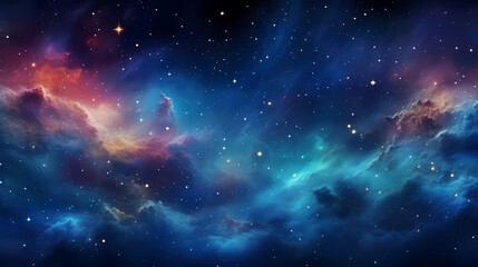 Mysterious star themed gradient background with countless twinkling stars