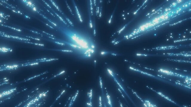 Animation of different sized particles moving back and forth creating an interesting portal effect