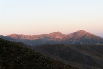 Naklejka premium sunrise in the mountains