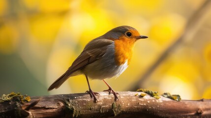 Red Robin bird close up in the spring garden