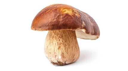 mushroom, boletus edulis, porcini, king bolete, isolated on white background, clipping path, full depth of field
