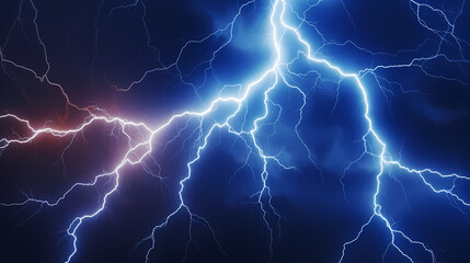 Lightning on the sky, gloomy ominous thunder and lightning background