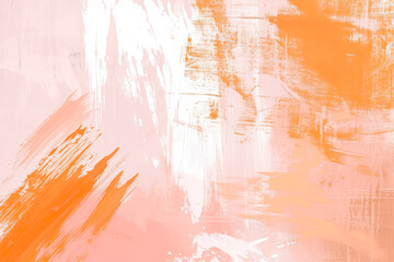 Strokes of peach and white paint create a soft, abstract texture on canvas, blending warmth and light.