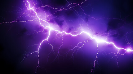 Lightning on the sky, gloomy ominous thunder and lightning background