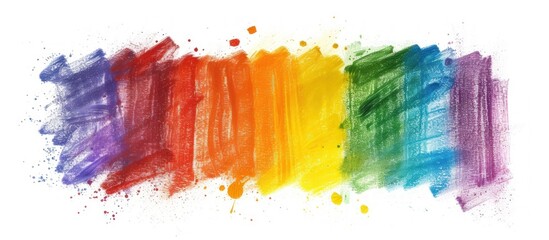 Grunge hand drawn rainbow crayon texture of colorful scribble wax pastel. AI generated image - obrazy, fototapety, plakaty