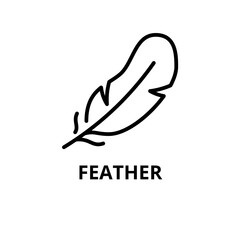 Feather, Vector, Silhouette, Icon, Logo