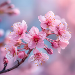 A vibrant spring sakura cherry blossom tree, perfect for celebrating easter, birthdays, and mother's day.